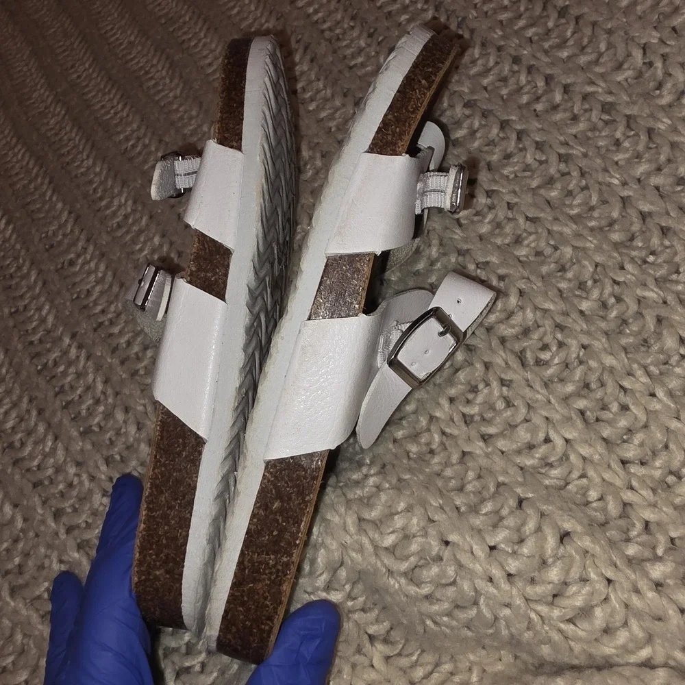 Steve Madden Girls White Slip On Sandals Size 3